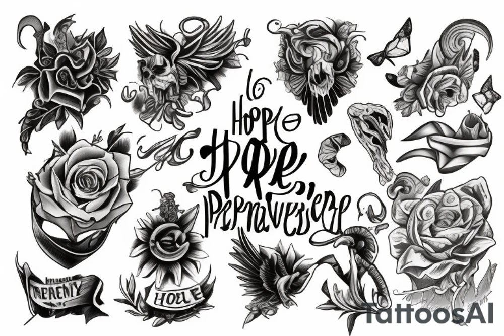 Hope and perseverance tattoo idea
