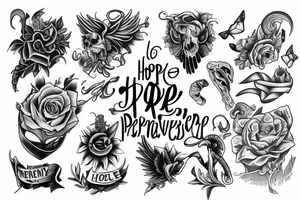 Hope and perseverance tattoo idea