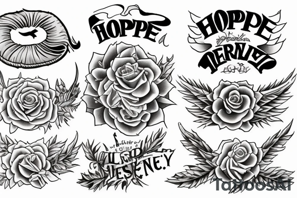 Hope and perseverance tattoo idea