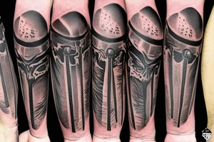 baseball bat campfires tattoo idea