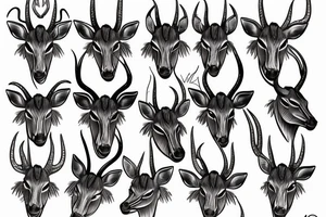 Kudu head tattoo idea