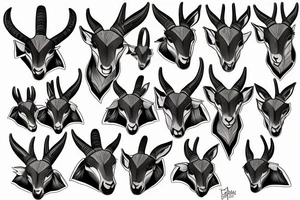 Springbok head tattoo idea