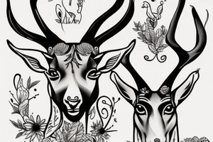 Springbok head tattoo idea