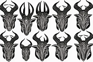 Springbok head tattoo idea