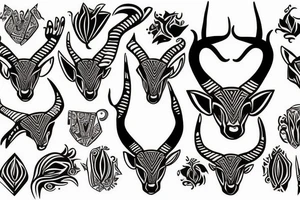 Springbok head tattoo idea
