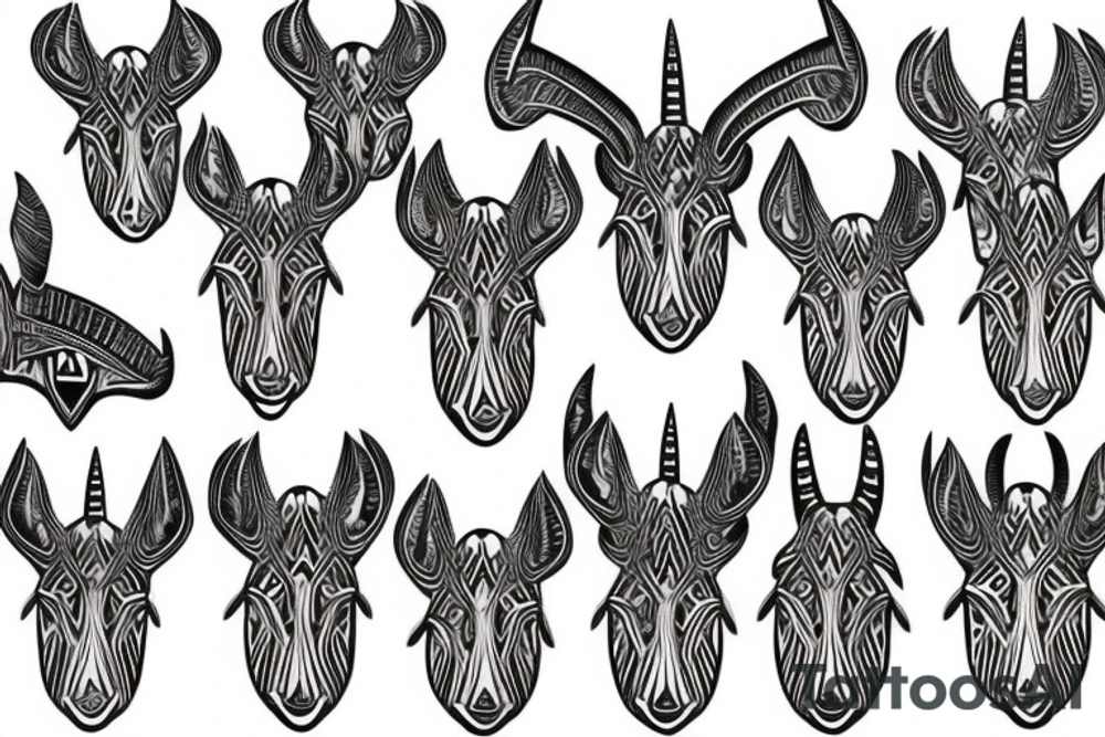 Kudu head tattoo idea