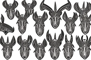 Kudu head tattoo idea