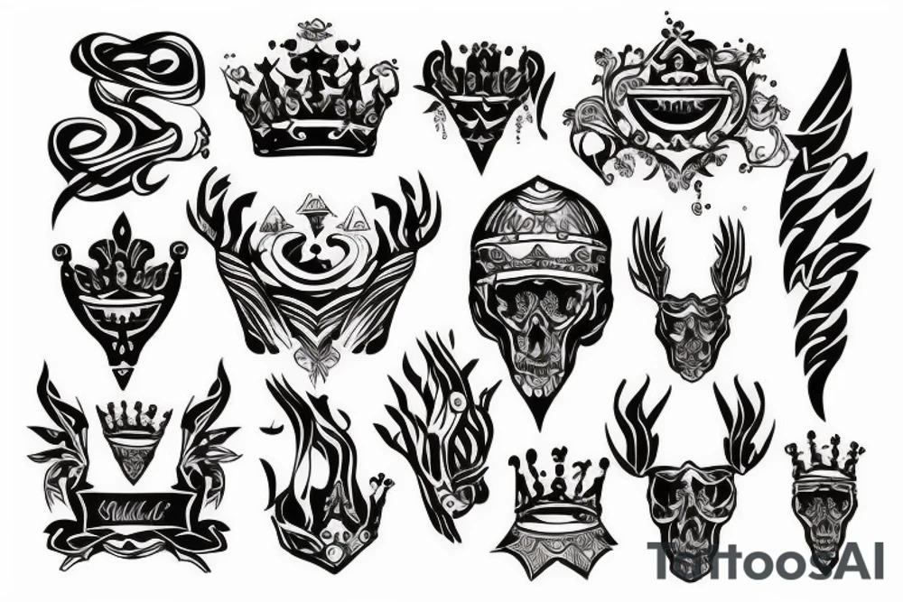 King tattoo for neck tattoo idea