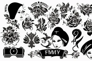 Russian wirting Family tattoo idea
