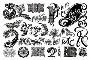 Russian alphabet tattoo idea