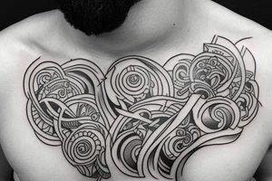 Russian style 
chest tattoo idea