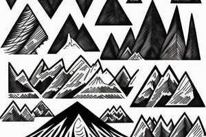 Snow-capped mountains tattoo idea