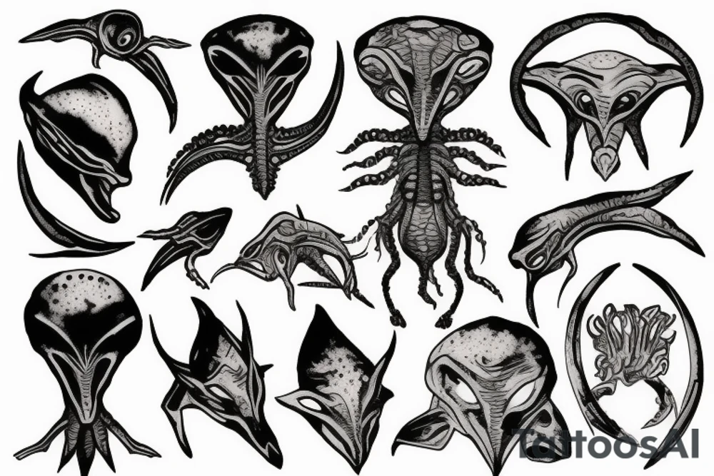 alien, thorn tattoo idea