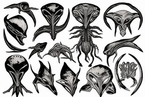 alien, thorn tattoo idea