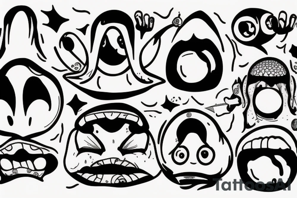 alien with a funny side tattoo idea