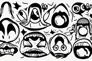 alien with a funny side tattoo idea