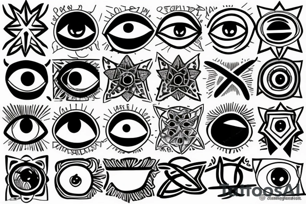 Star of david eye tattoo idea