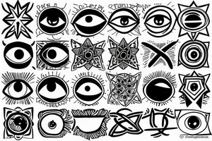 Star of david eye tattoo idea