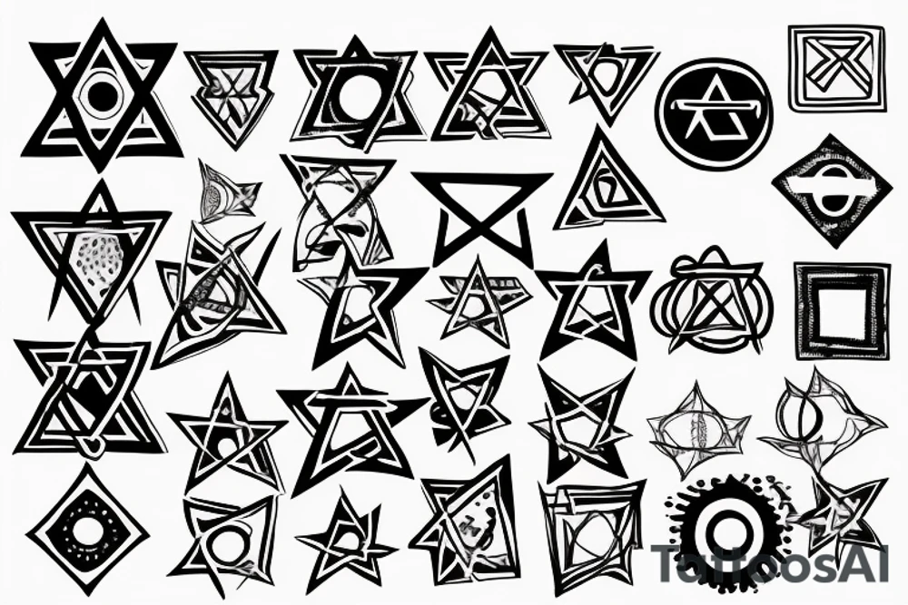 Star of david eye tattoo idea