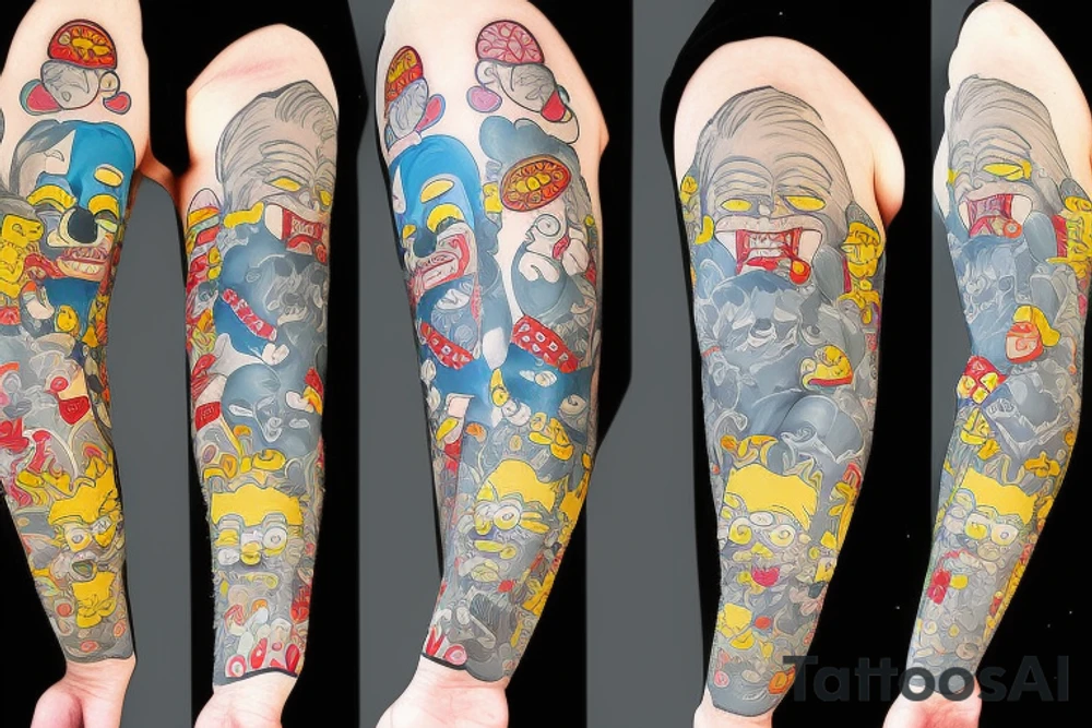 Bart from Simpsons in kimono tattoo idea