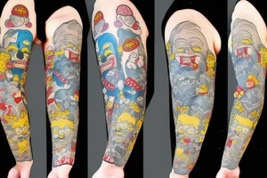 Bart from Simpsons in kimono tattoo idea