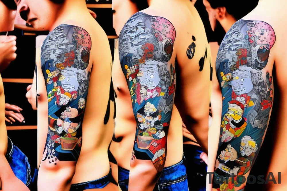 Bart from Simpsons in kimono tattoo idea