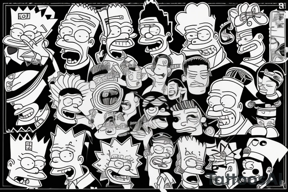 Bart from Simpsons in kimono tattoo idea