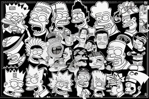 Bart from Simpsons in kimono tattoo idea