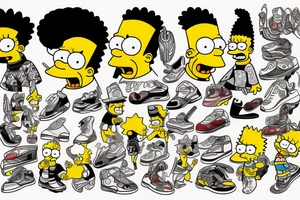 Bart from Simpsons in kimono tattoo idea