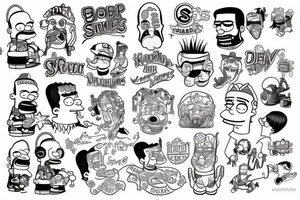 number two bob simpsons tattoo idea
