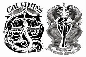 Scales of justice tattoo idea