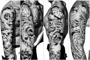 Japanese yakuza sleeve tattoo idea