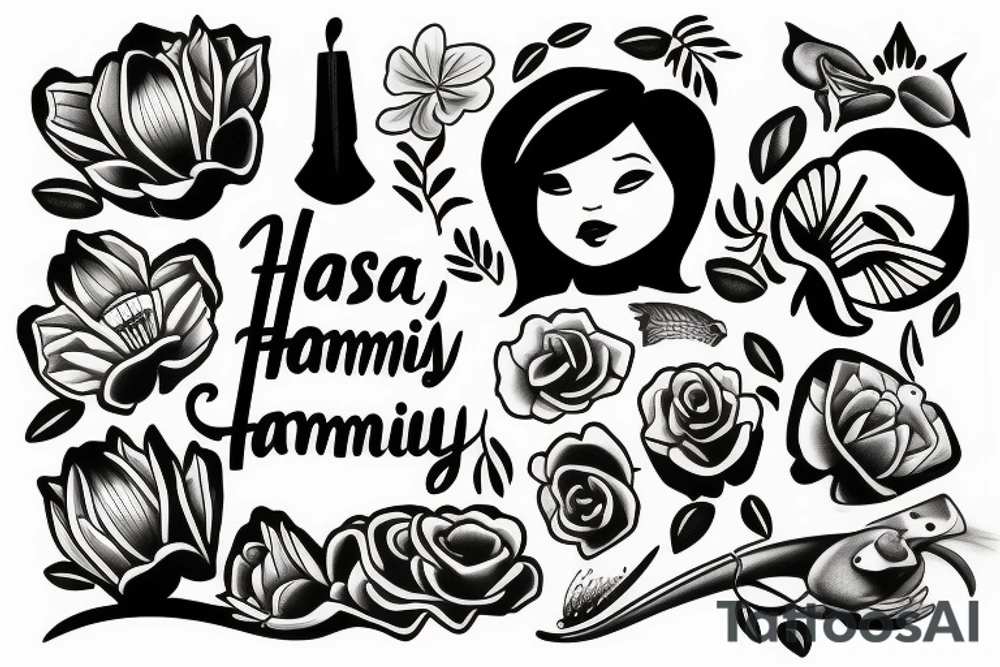 "ohana means family" tattoo idea
