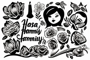 "ohana means family" tattoo idea
