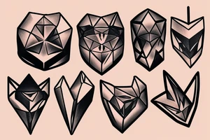 three diamonds, knife tattoo idea