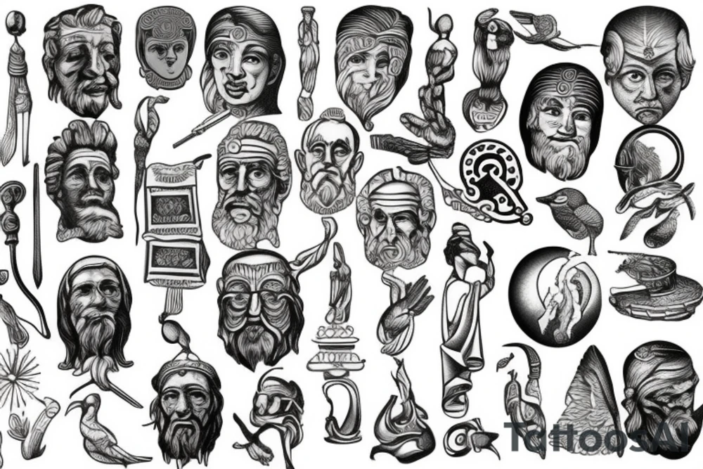 an ancient philosopher tattoo idea
