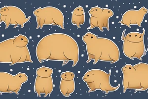 Capybara in yuzu bath in winter tattoo idea