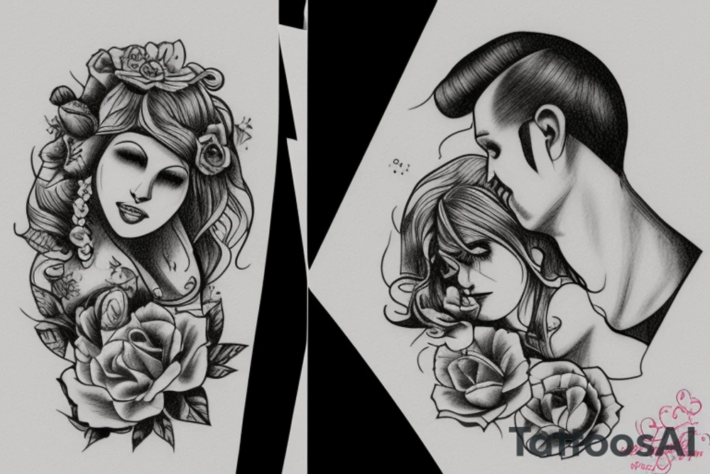 Me and my wife at Amalfi coast tattoo idea