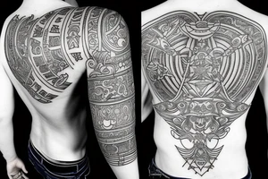 Skorpione stone neptun sanskrit foresrm tattoo idea