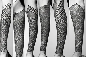 Skorpione stone neptun sanskrit forearm tattoo idea