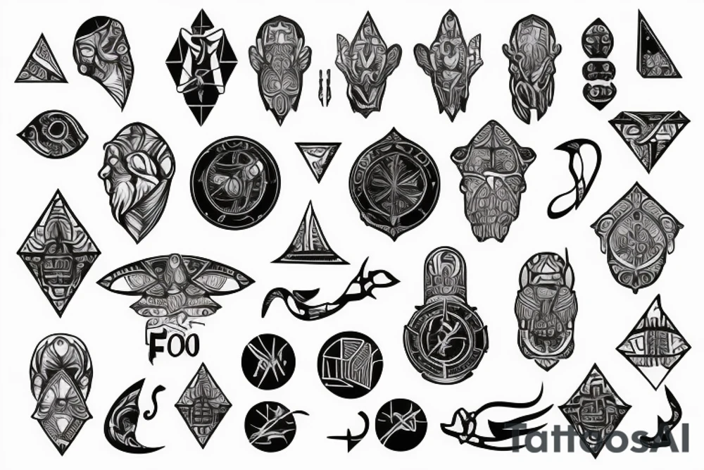 Skorpione stone neptun sanskrit forearm minimalistic tattoo idea