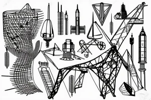 building antenna bridge cliff tattoo idea