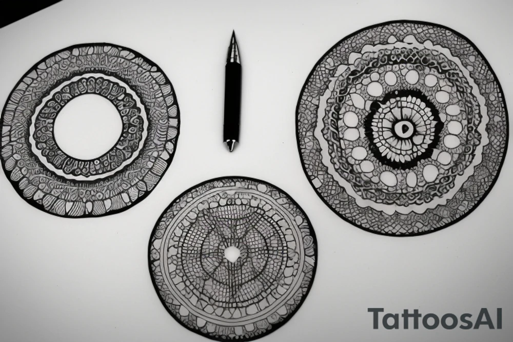 incomplete circle tattoo idea