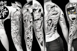 Naruto with kurama tattoo idea