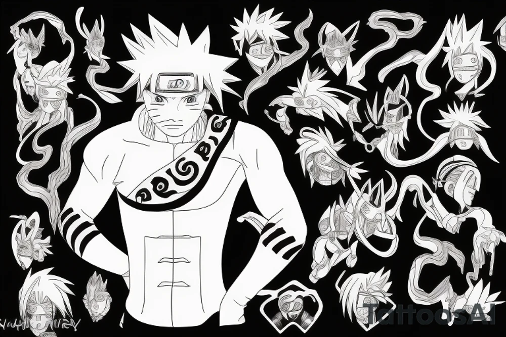 Naruto with kurama tattoo idea
