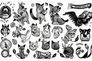 old school animal tattoo idea
