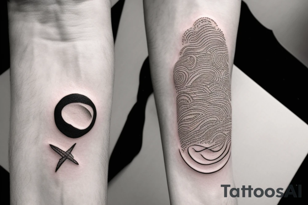 Sky and sand tattoo idea