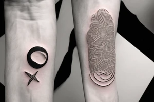 Sky and sand tattoo idea