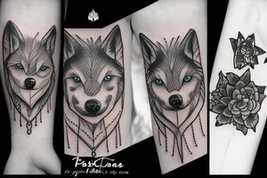 Three wolf pups tattoo idea