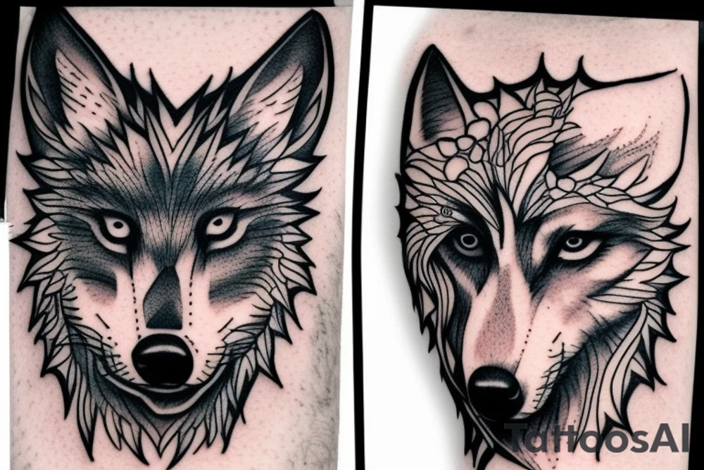 Three wolf pups arm tattoo tattoo idea